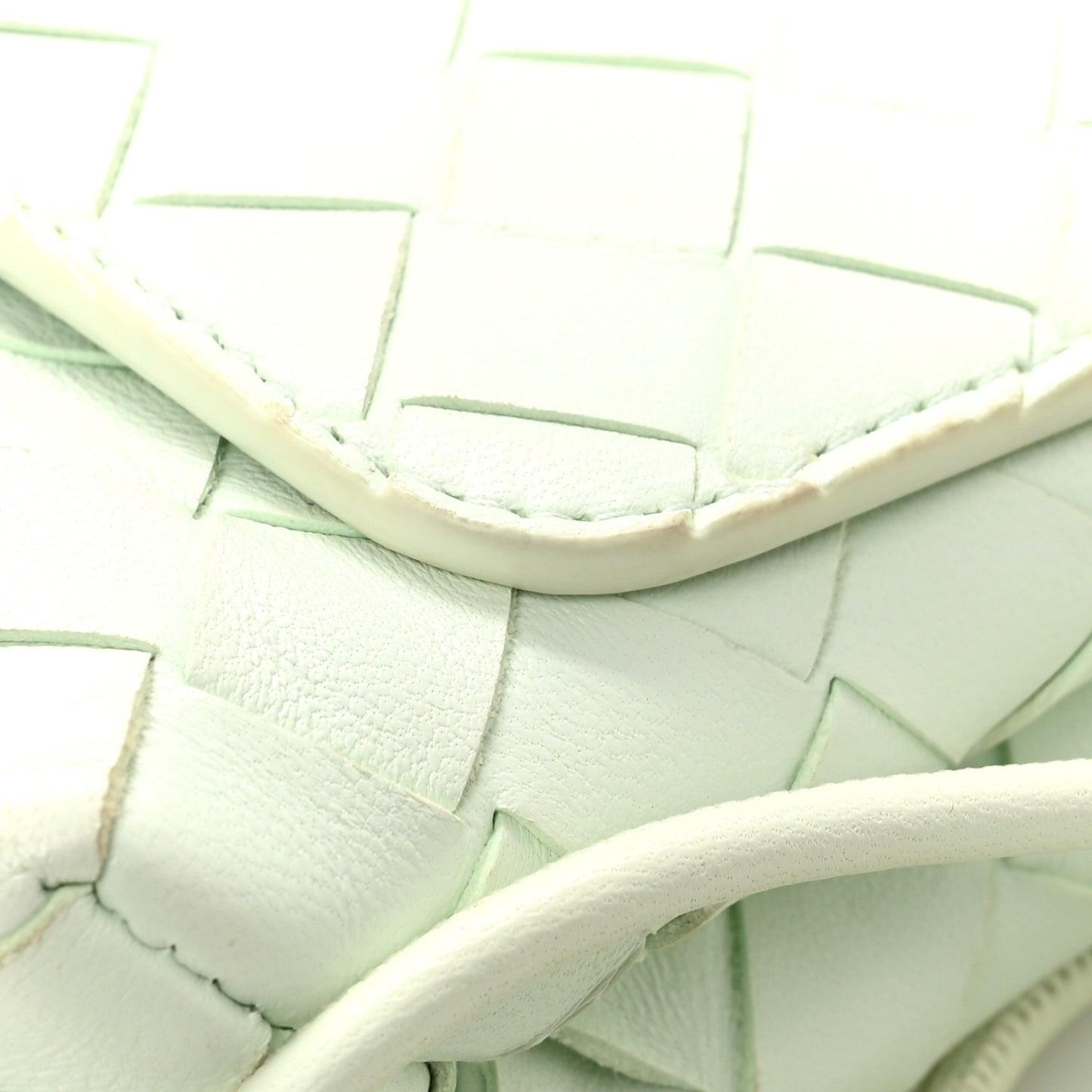 Nappa Intrecciato Mini Crossbody Bag Glacier