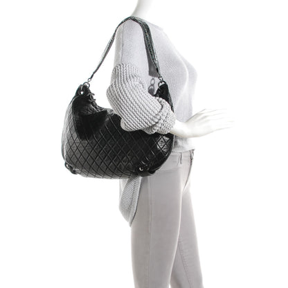 Chanel Lambskin Large Chain Mail Hobo Black 2 of 7