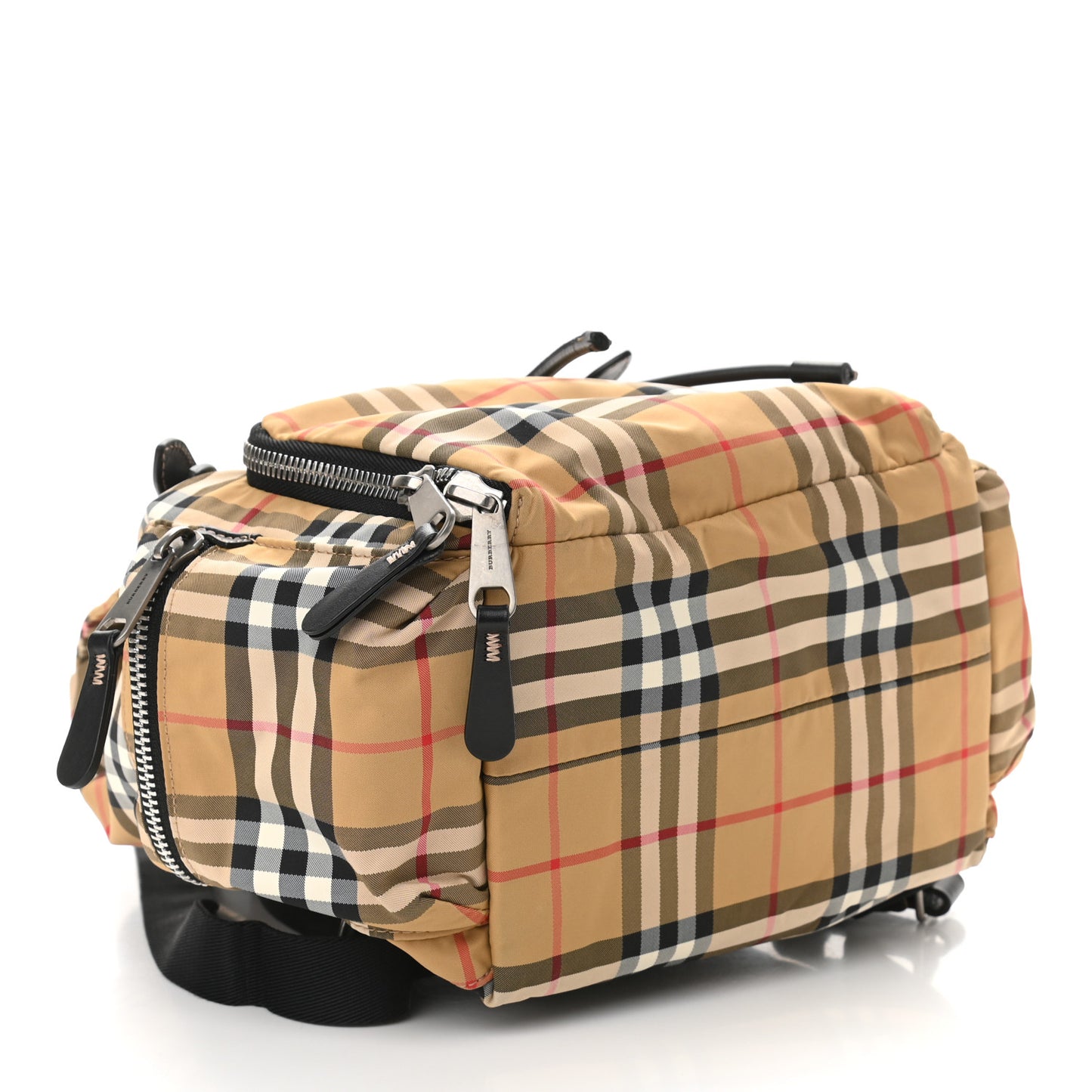 Nylon Vintage Check Medium Rucksack Backpack Antique Yellow