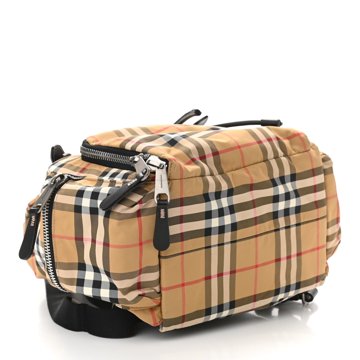 Burberry Nylon Vintage Check Medium Rucksack Backpack Antique Yellow 4 of 11