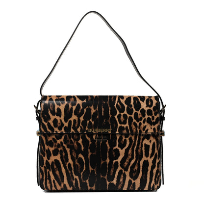 Burberry Calfskin Leopard Large Grace Bag Dark Mustard 1 of 7