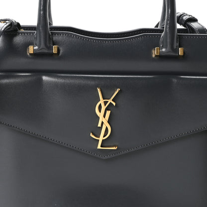 Saint Laurent Shiny Calfskin Medium Uptown Tote Black 8 of 10