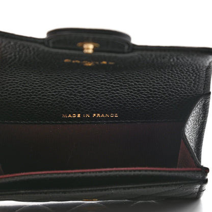 Chanel Caviar Quilted Flap Card Holder Wallet Black 5 of 8
