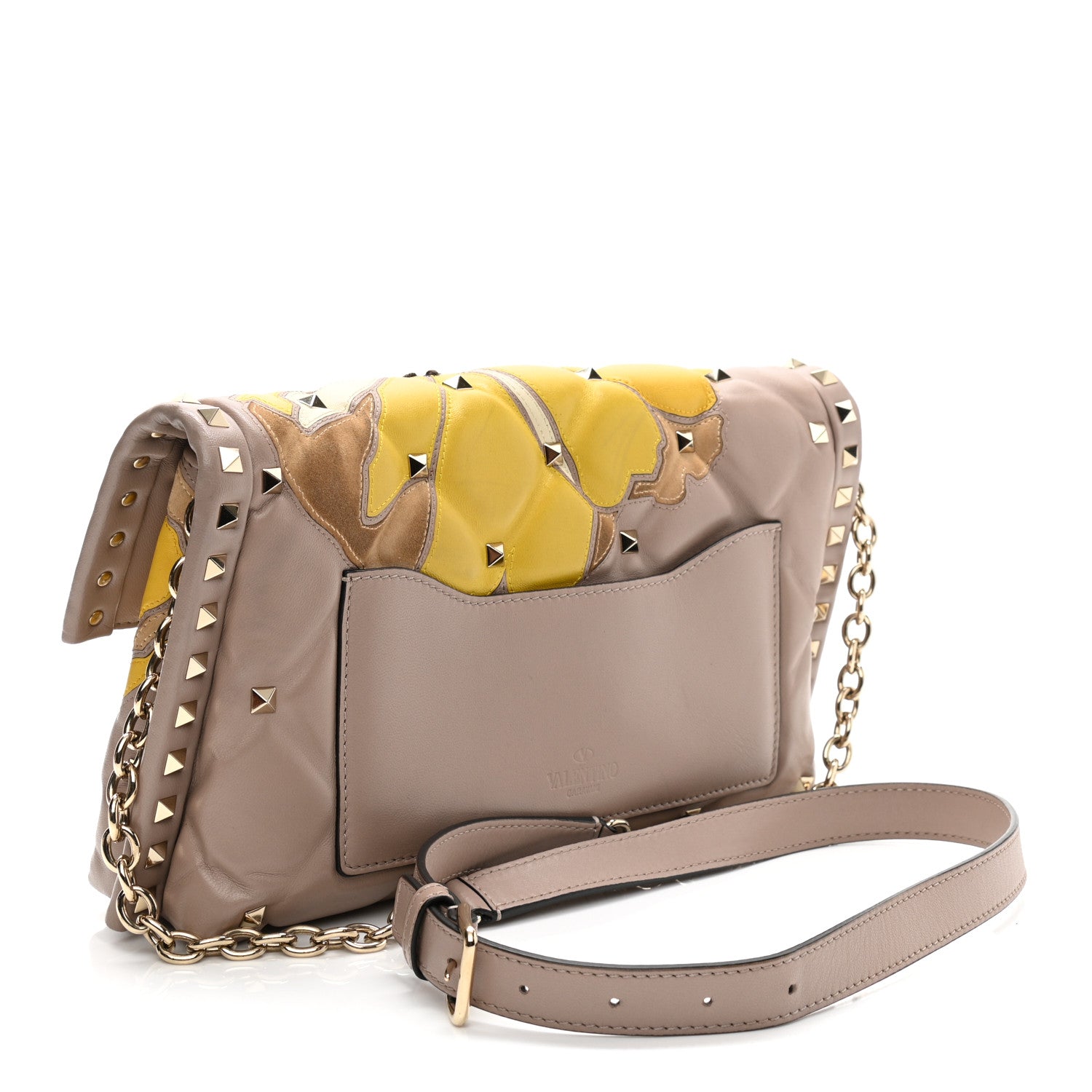 Valentino Garavani Nappa Suede Flower Embroidered Medium Candystud Crossbody Poudre Multicolor 2 of 14
