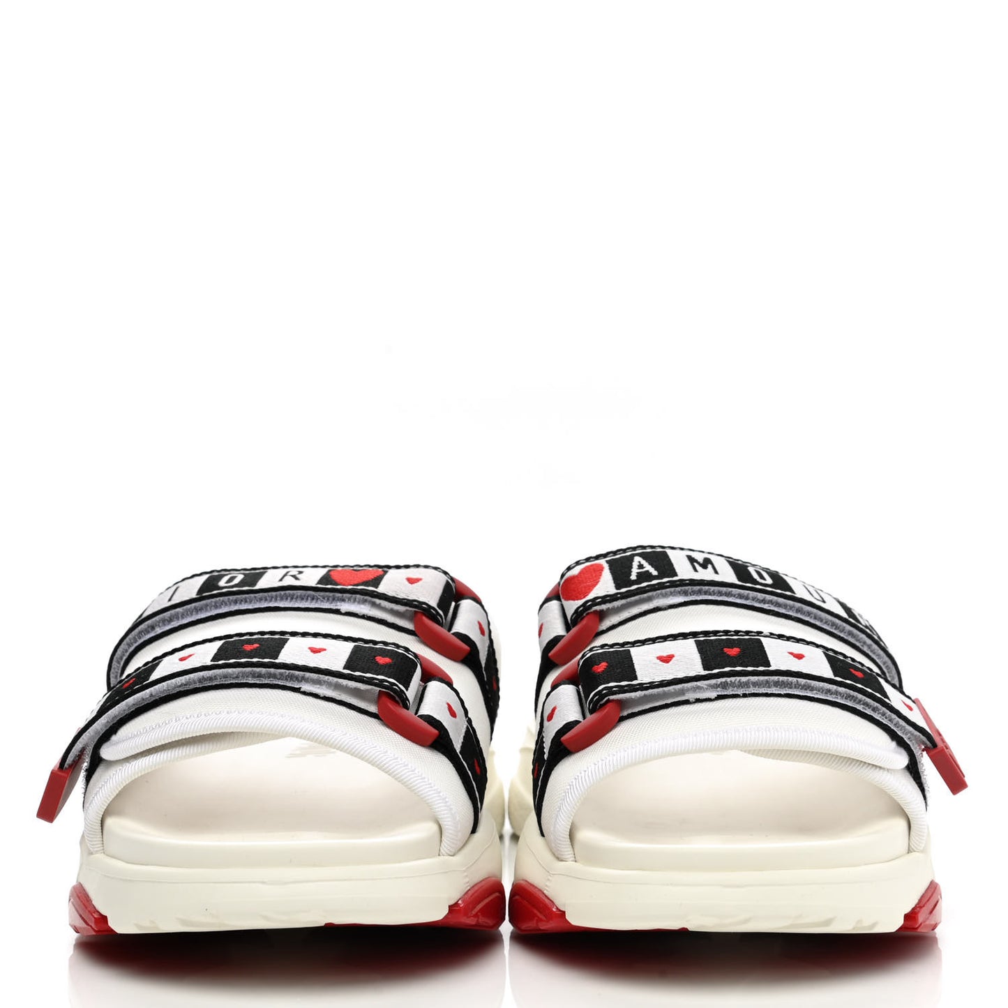 Technical Fabric D-Wander Slide Sandals 39 White Multi