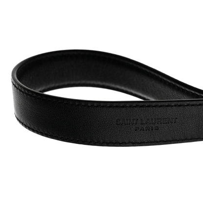 Saint Laurent Smooth Calfskin Monogram Square Buckle Belt 70 Black 3 of 6
