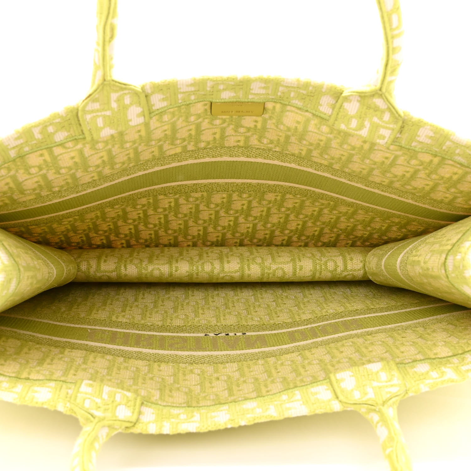 Christian Dior Oblique Large Book Tote Vert Anis 4 of 9