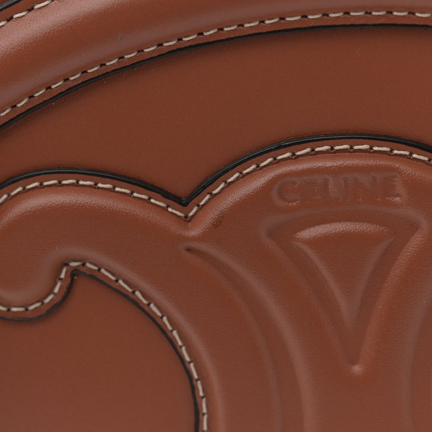 Smooth Calfskin Cuir Triomphe Oval Bag Tan