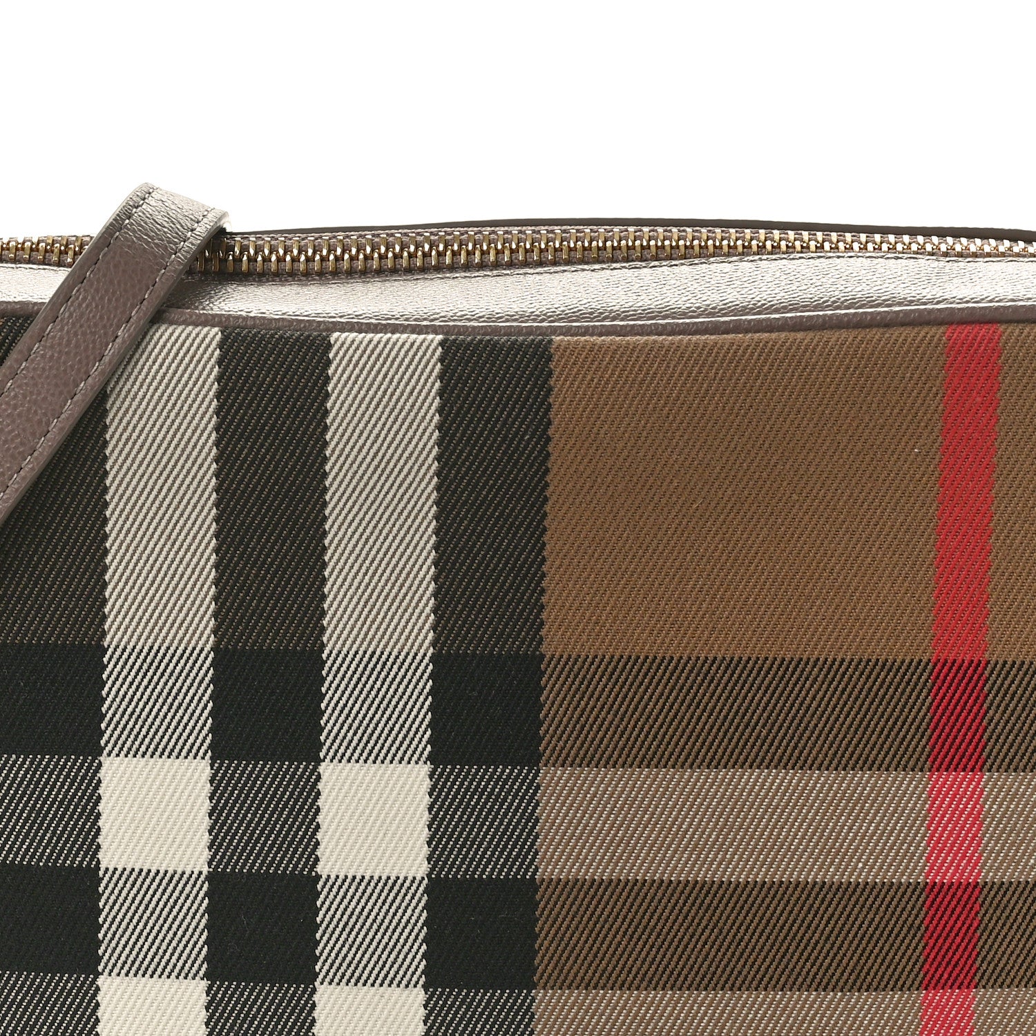 Burberry Check Calfskin Large Camera Bag Grey Mink 7 of 9