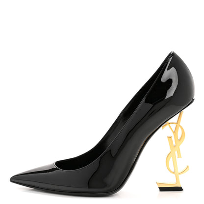 Saint Laurent Patent Opyum 110 Pumps 39.5 Black Gold 1 of 10