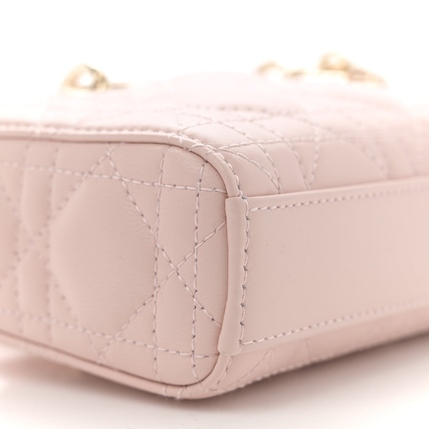 Lambskin Cannage Micro Lady D-Joy Powder Pink