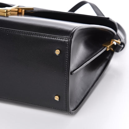 Saint Laurent Smooth Calfskin Medium Classic Monogram Cassandra Top Handle Black Rouge Legion 8 of 9