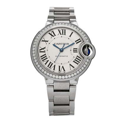 Cartier Stainless Steel Diamond Bezel 33mm Ballon Bleu De Cartier Automatic Watch 1 of 5
