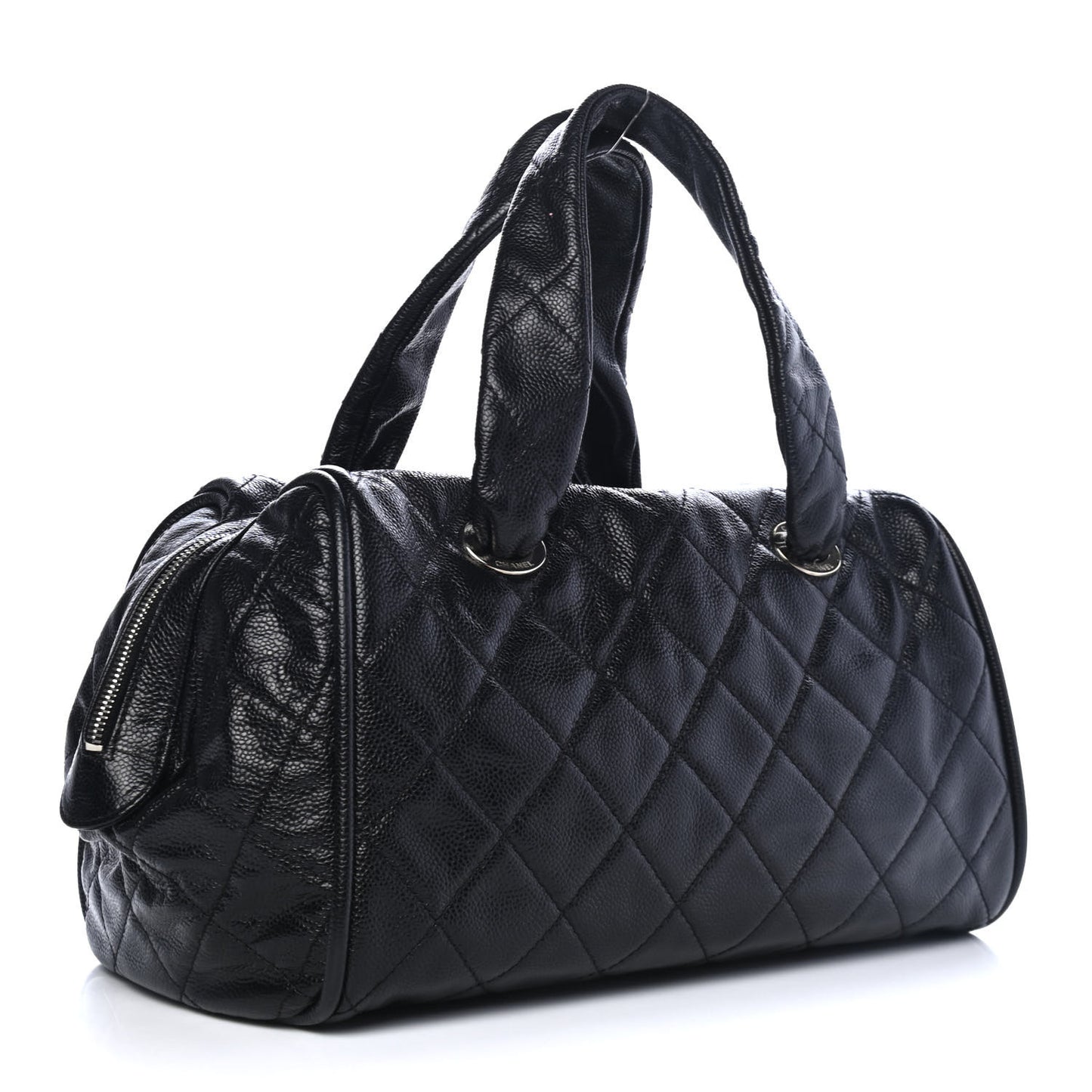 Caviar Quilted CC Timeless Bowler Black