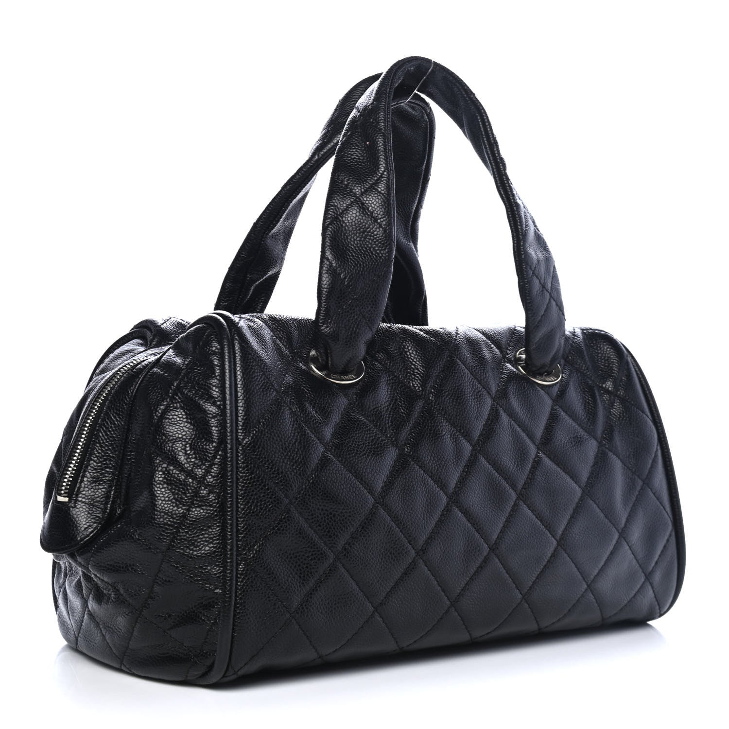 Chanel Caviar Quilted CC Timeless Bowler Black 2 of 4