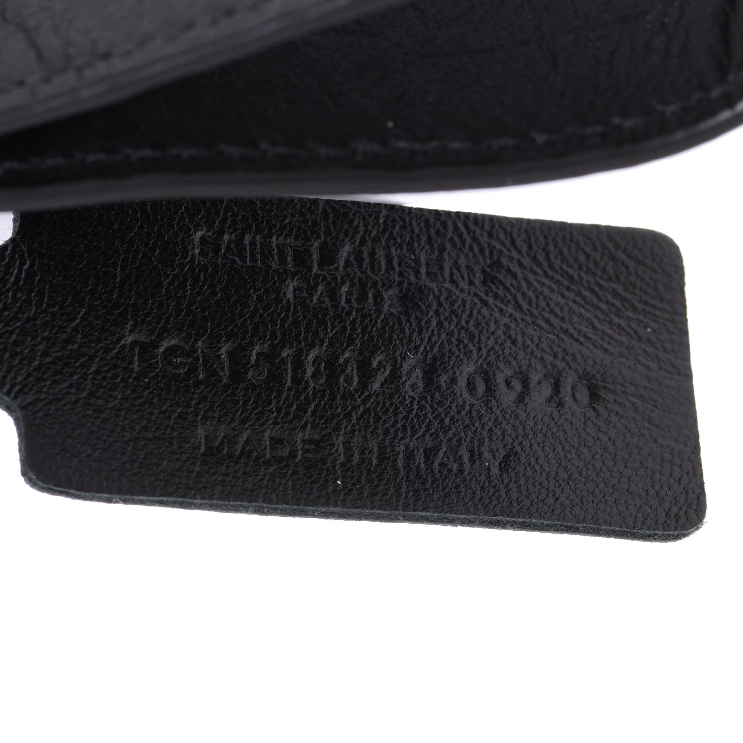Saint Laurent Calfskin Monogram Key Ring Black 4 of 5