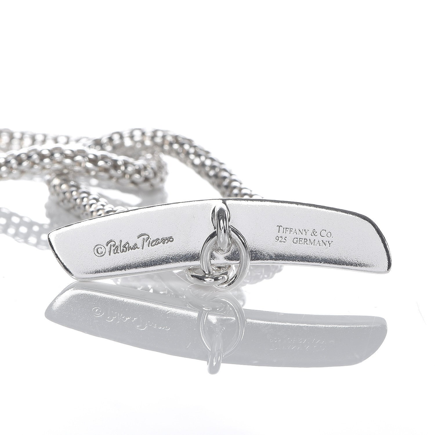 Tiffany Sterling Silver Paloma Picasso Mesh Link Toggle Necklace 5 of 5