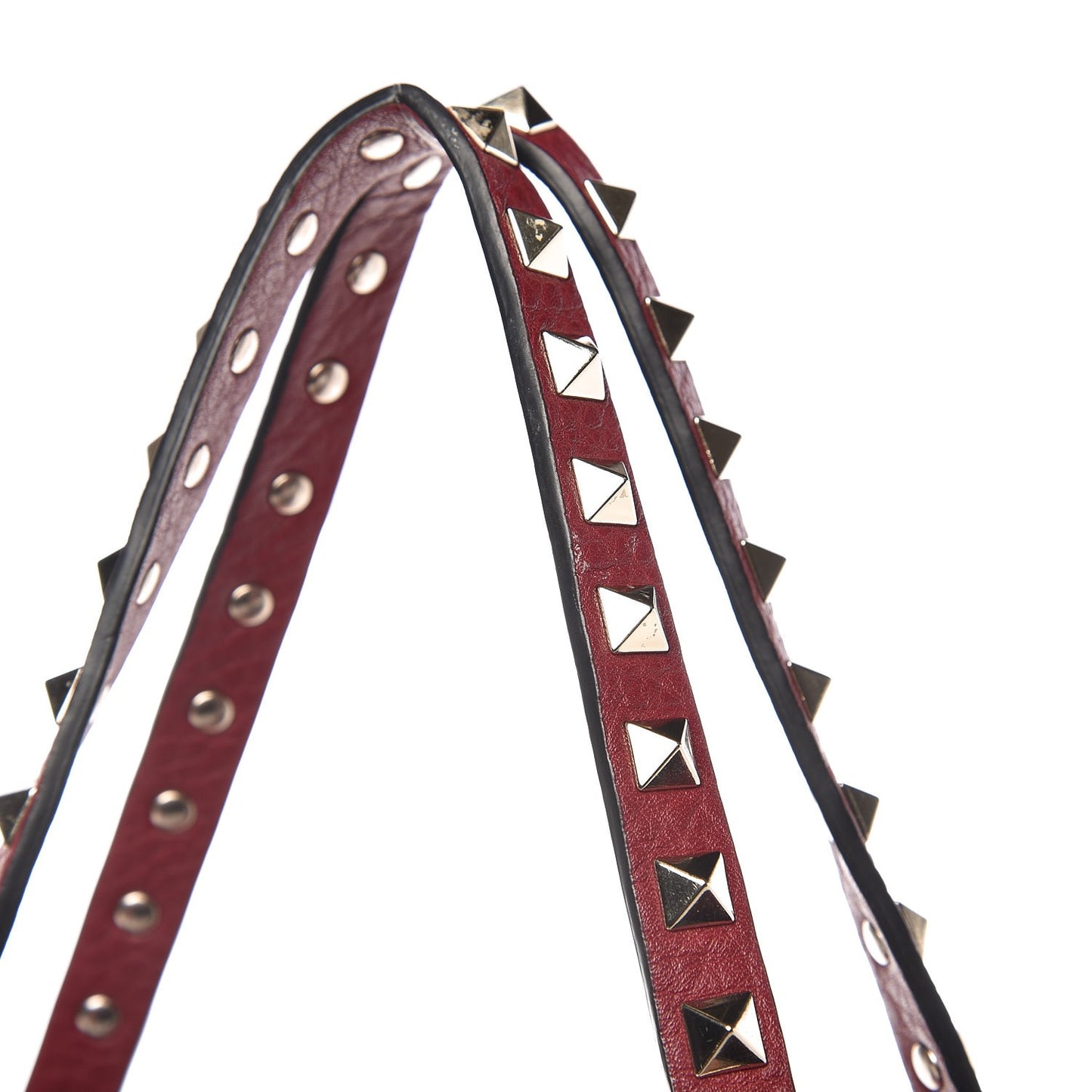 Pebbled Calfskin Medium Rockstud Tote Camelia