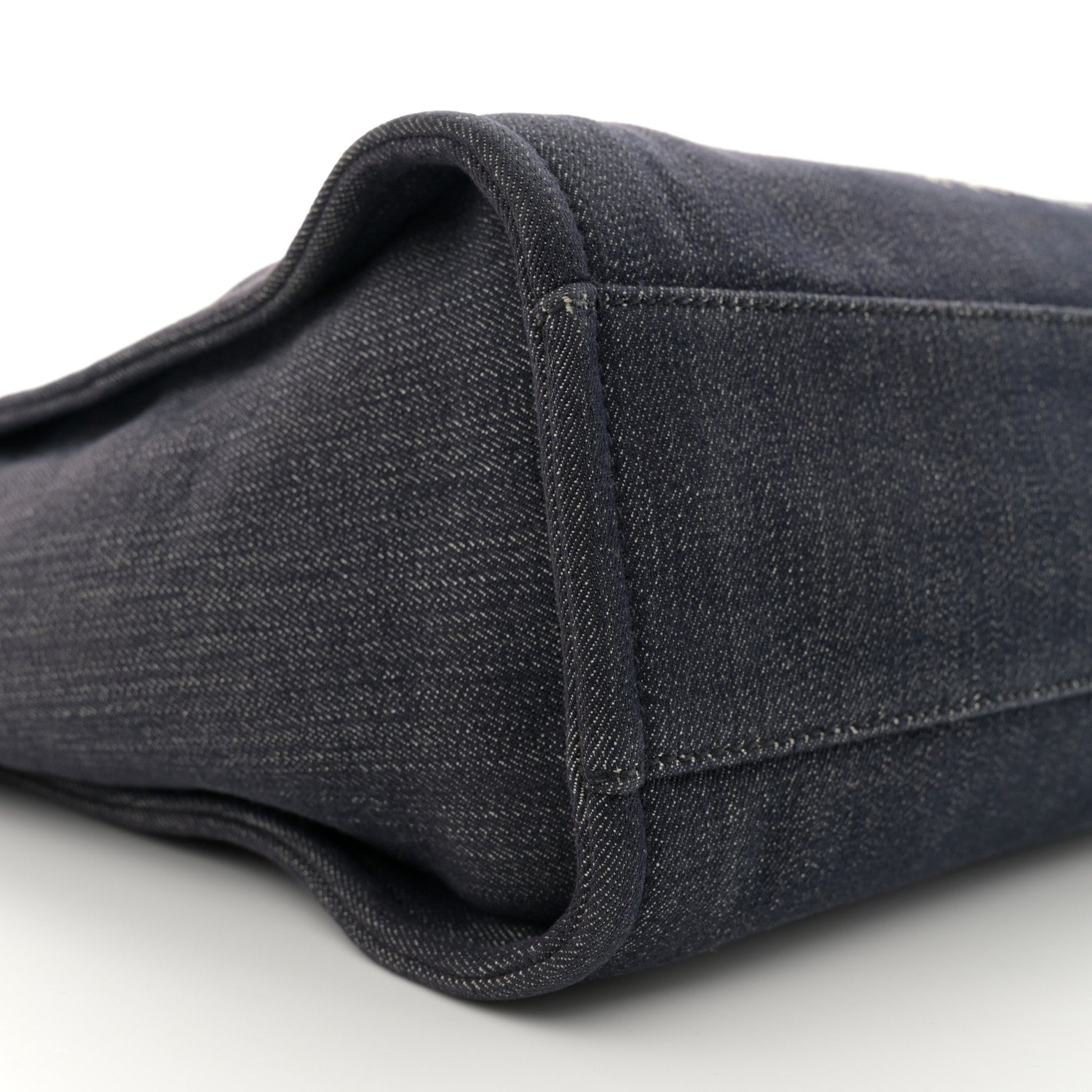 Chanel Denim Small Deauville Tote Dark Blue 9 of 10