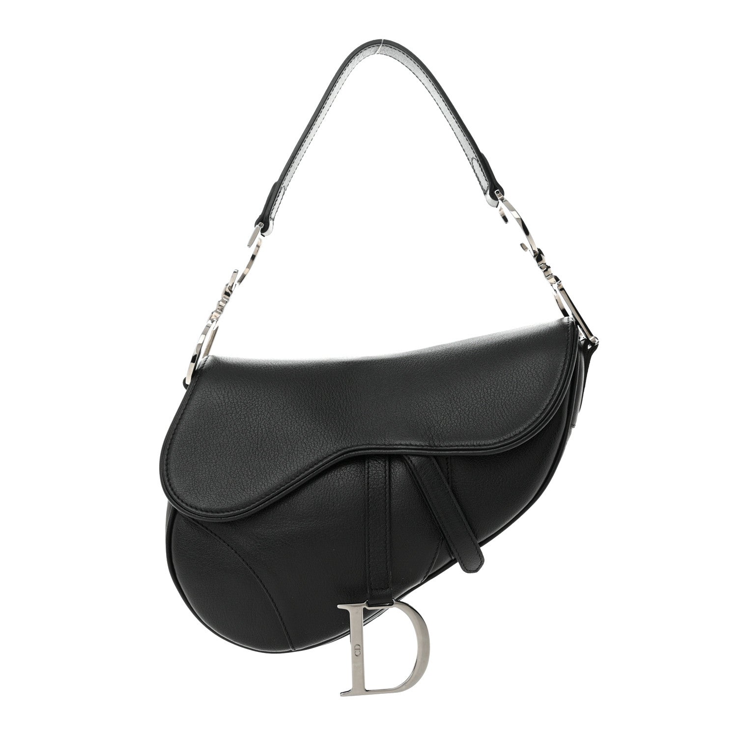 Christian Dior Calfskin Saddle Bag Black 1 of 11