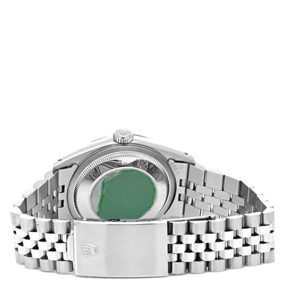 Rolex Stainless Steel 18K White Gold 36mm Oyster Perpetual Datejust Watch White Roman 16234 3 of 4