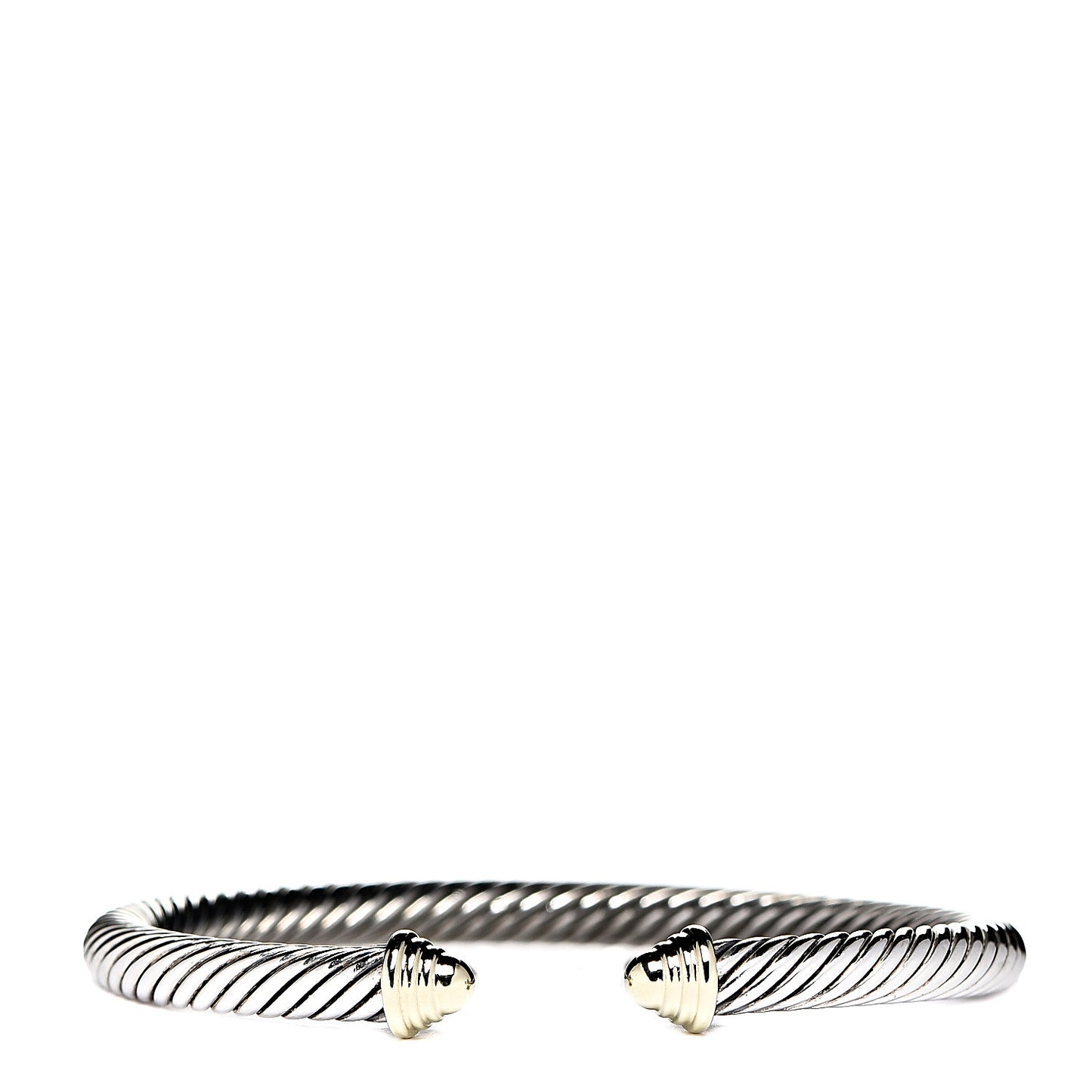 Sterling Silver 14K Yellow Gold 5mm Cable Classics Bracelet
