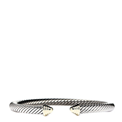 David Yurman Sterling Silver 14K Yellow Gold 5mm Cable Classics Bracelet 1 of 3