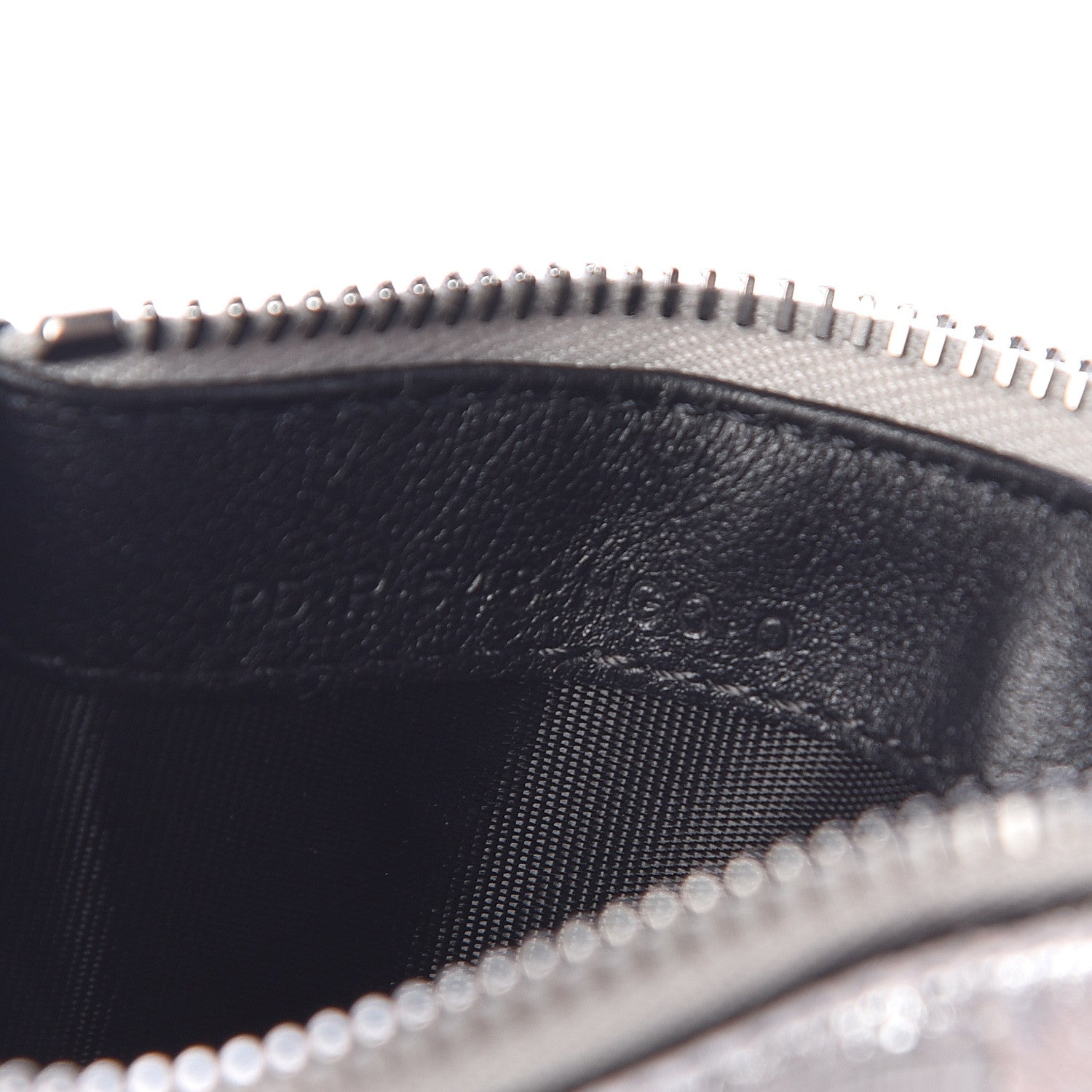 Valentino Garavani Metallic Calfskin Go Logo Coin Case Card Holder Silver 7 of 8
