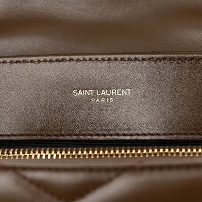 Saint Laurent Calfskin Y Quilted Monogram Small Loulou Chain Satchel Taupe 6 of 10