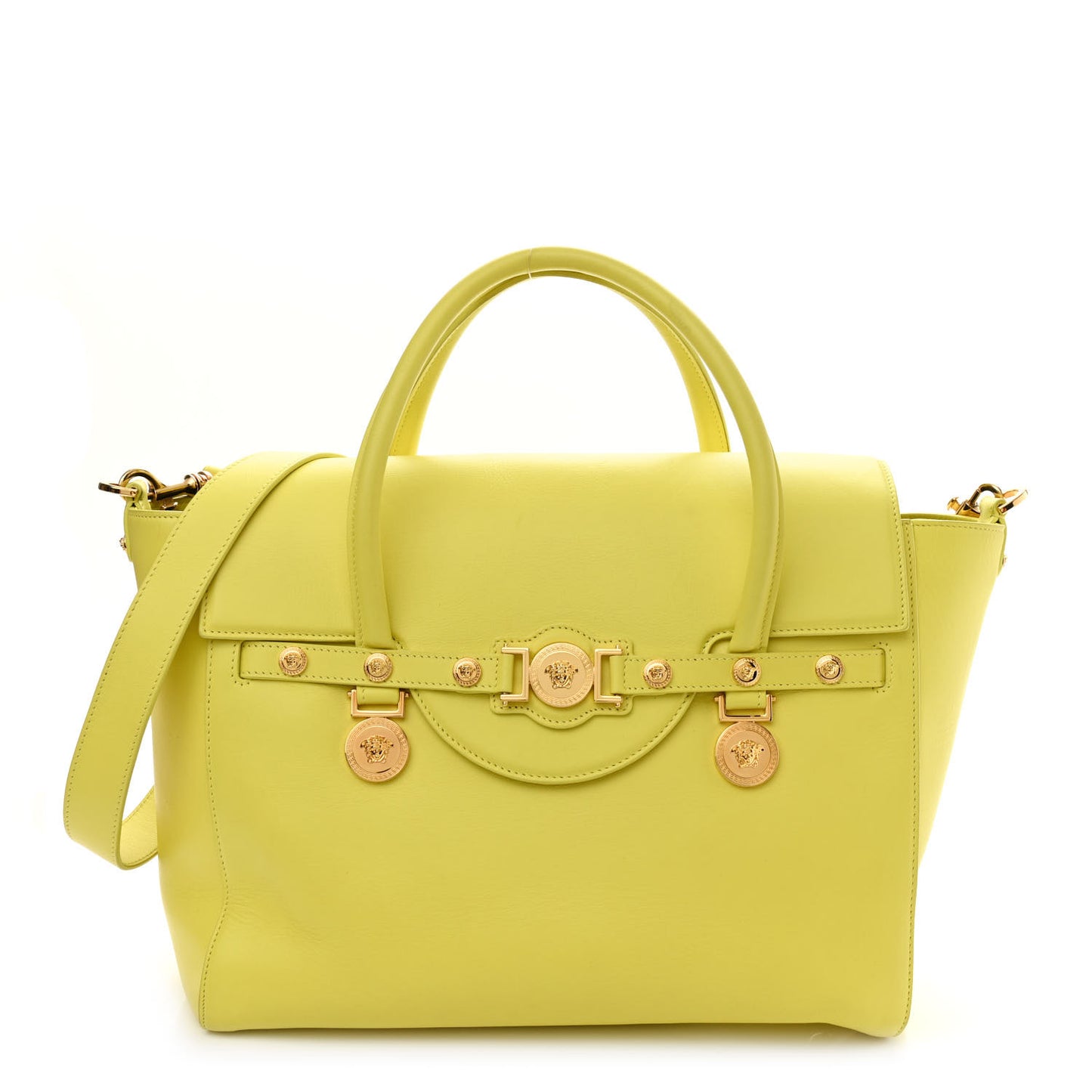 Vitello Calfskin Large Signature Tote Yellow