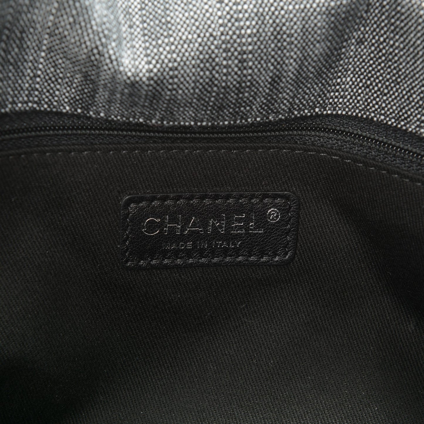 Denim Quilted Messenger Bag Black
