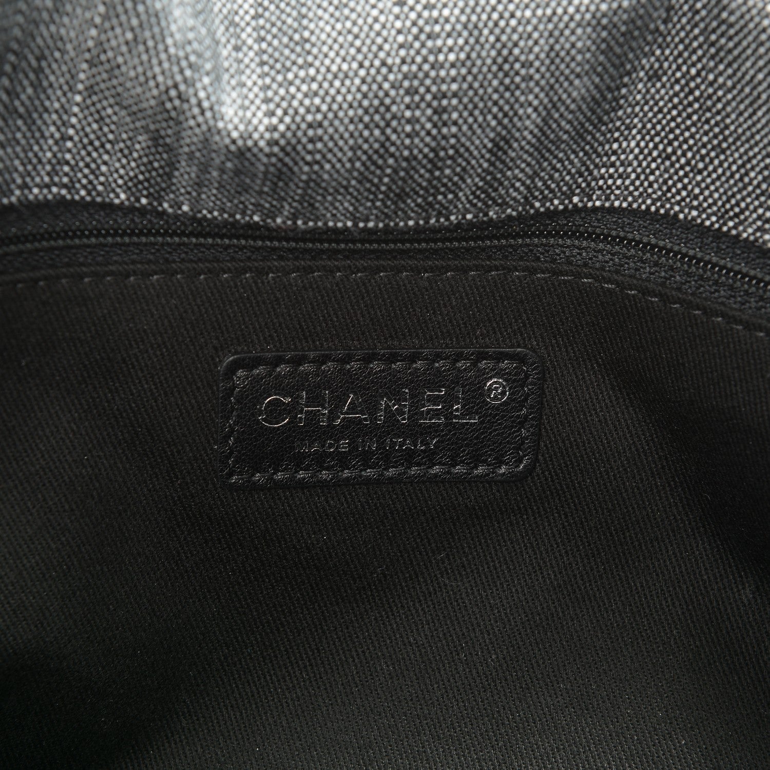 Chanel Denim Quilted Messenger Bag Black 6 of 7