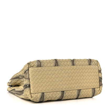 Bottega Veneta Nappa Ayers Intrecciato Medium Garda Bag Beige 3 of 16