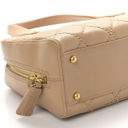 Chanel Calfskin Wild Stitch Top Handle Bag Beige 8 of 9