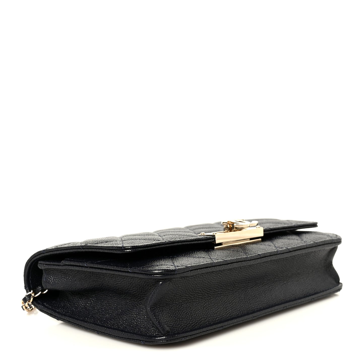 Caviar Quilted Golden Class Wallet On Chain WOC Navy
