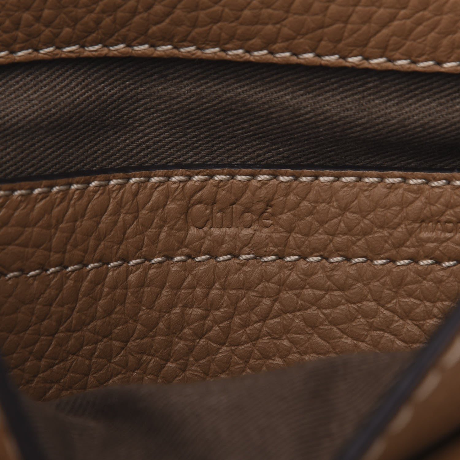 Chloe Calfskin Mini Marcie Round Crossbody Bag Nut 8 of 11