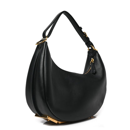 Fendi Vitello Grace Matte Small Fendigraphy Hobo Bag Black 3 of 8