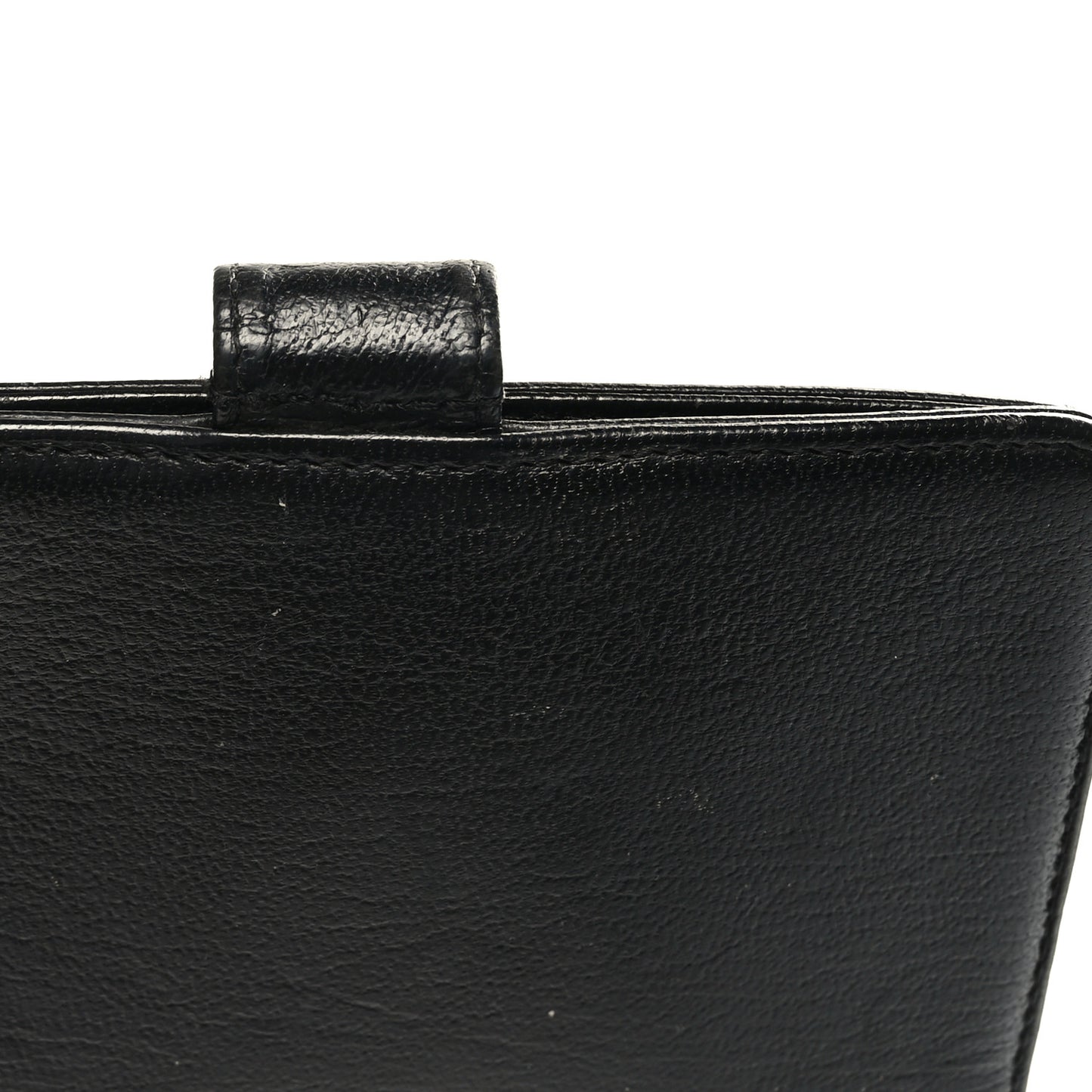 Goatskin Small Ring Agenda Planner Black