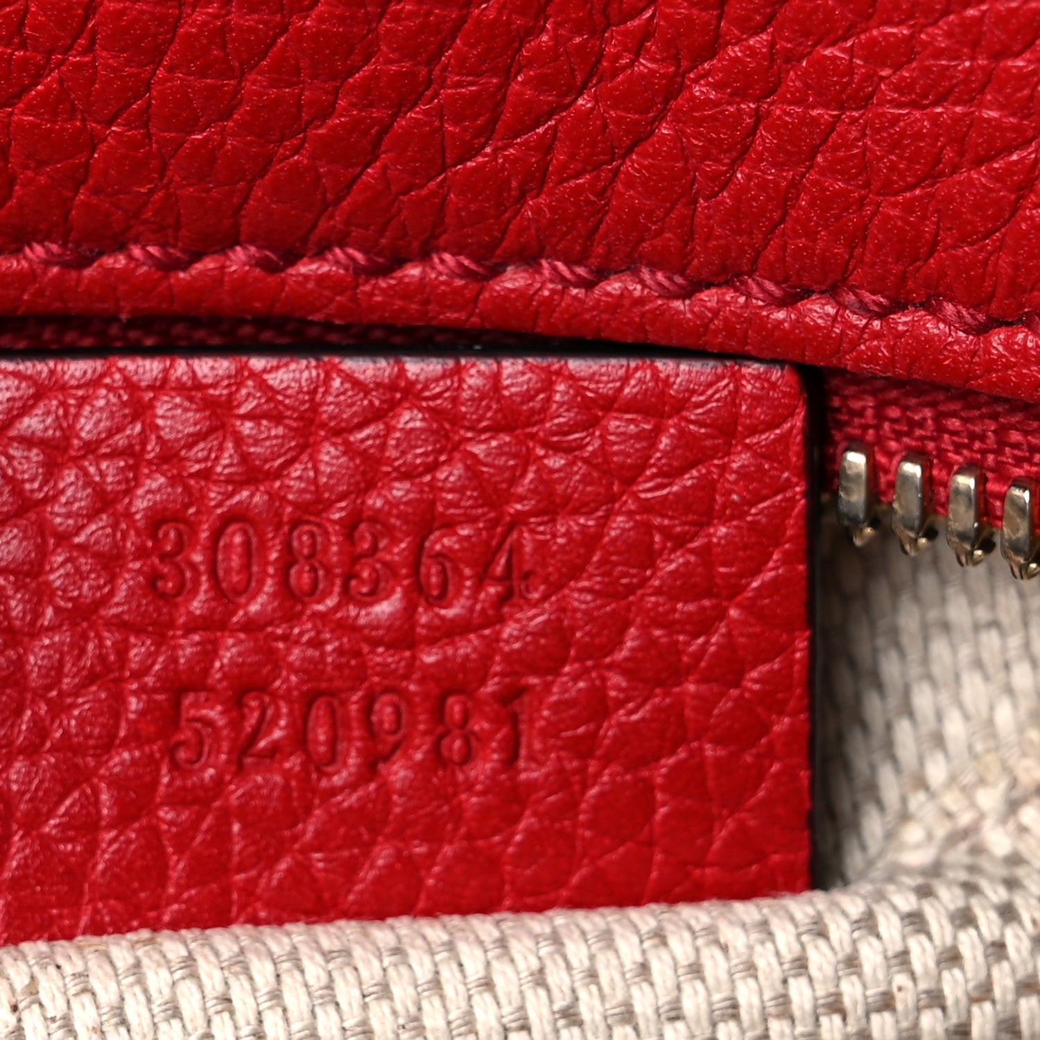 Gucci Pebbled Calfskin Small Soho Disco Bag Vibrant Red 6 of 14