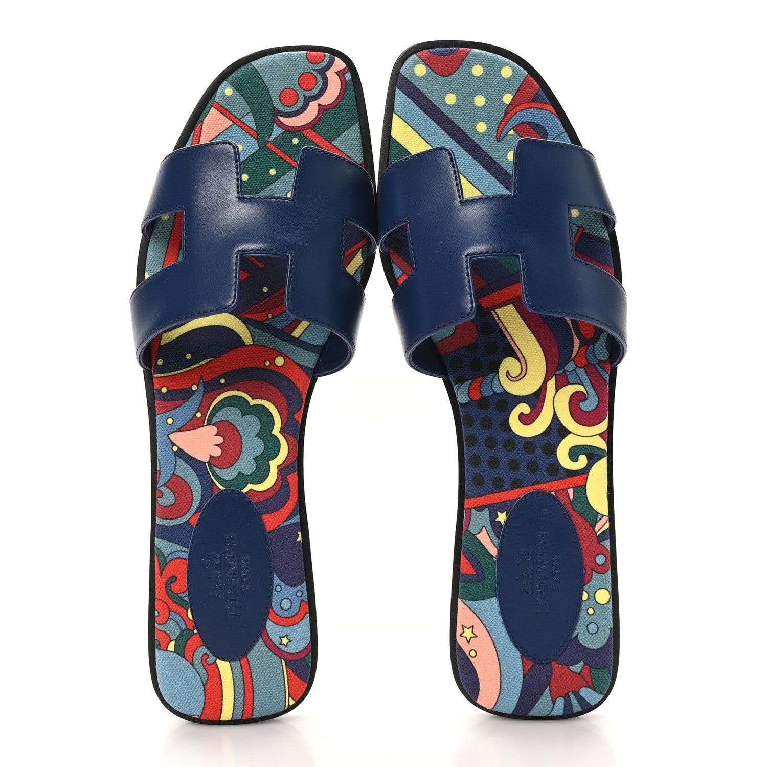 Hermes Swift Oran Sandals 40 Bleu Maritime 2 of 10
