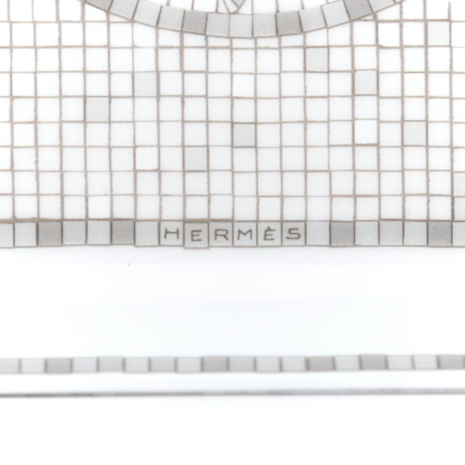 Hermes Porcelain Mosaique Au 24 Sushi Plate Platine 4 of 8