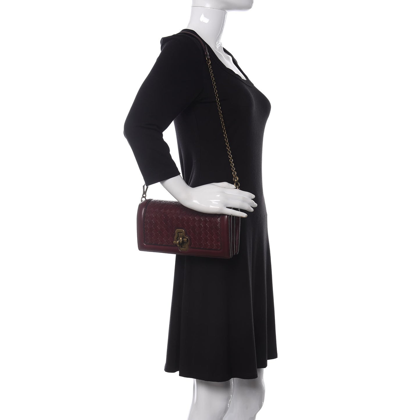 Nappa Intrecciato Olimpia Knot Clutch Red