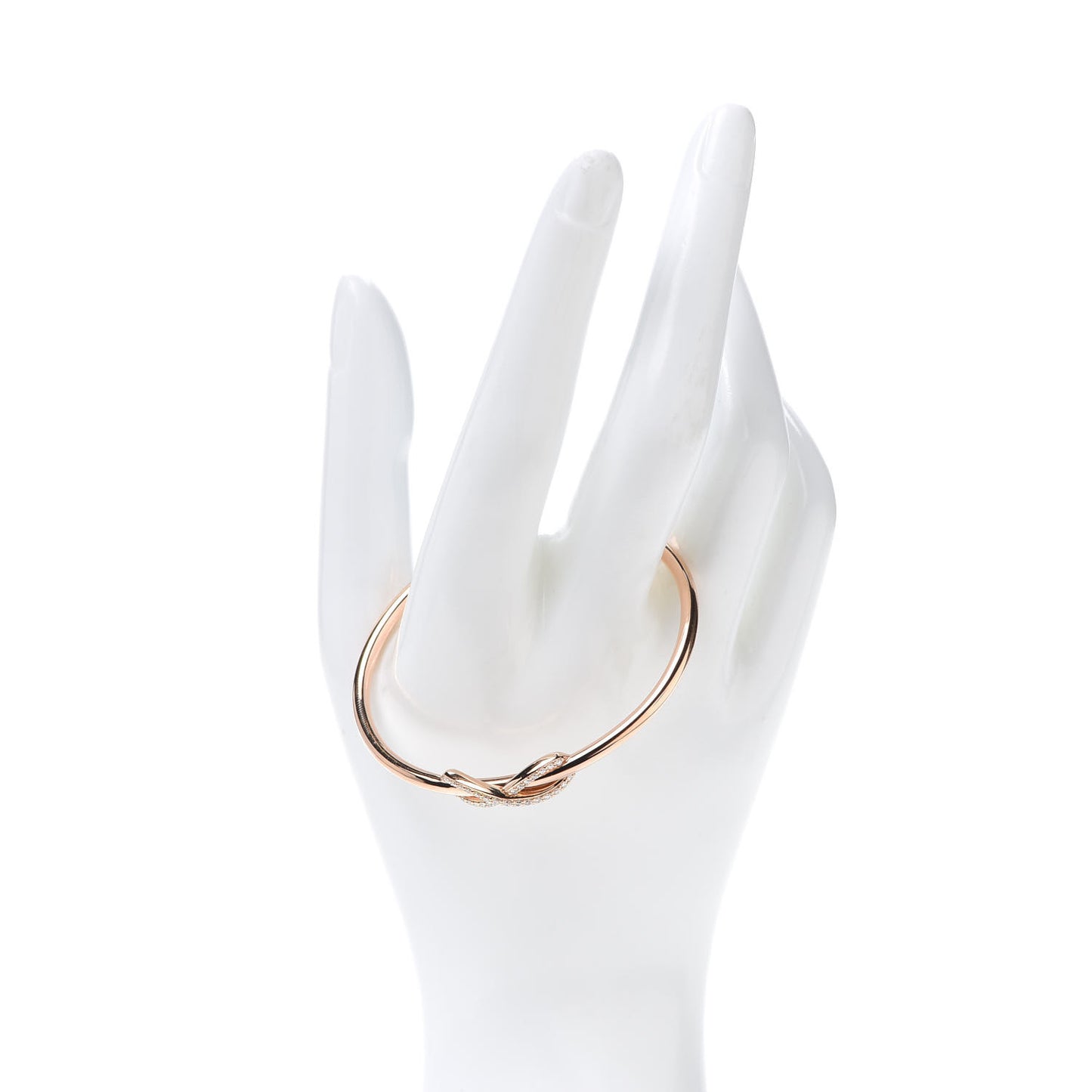 18K Rose Gold Diamond Infinity Cuff Bracelet