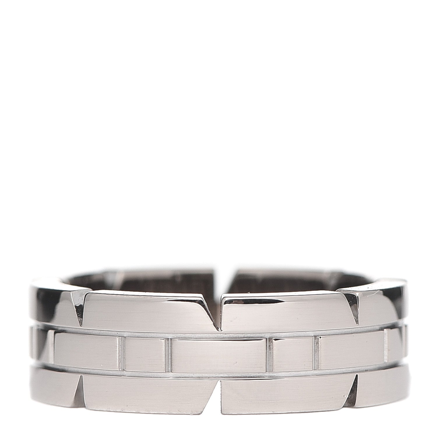 Cartier 18K White Gold Tank Francaise Band Ring 50 5.25 3 of 4
