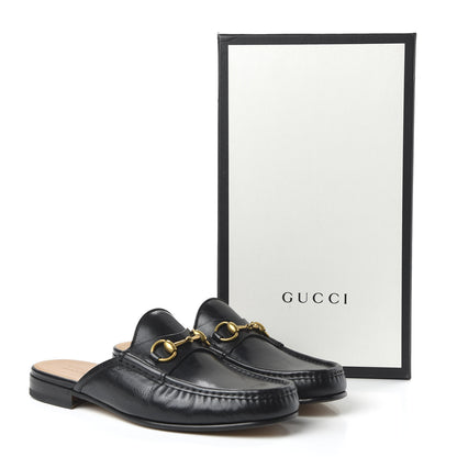 Gucci Goatskin Mens Horsebit Slippers 11 Black 9 of 9
