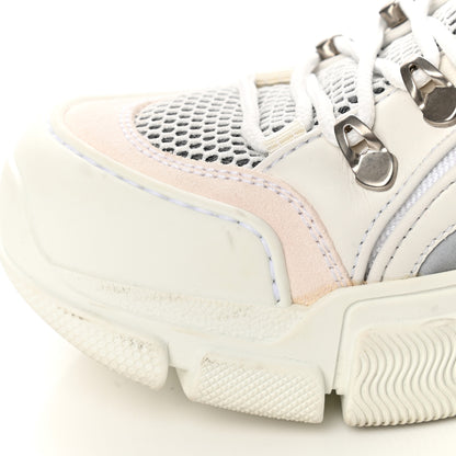 Gucci X SEGA Mesh Calfskin Suede Womens Flashtrek Sneakers 37 Great White 9 of 10