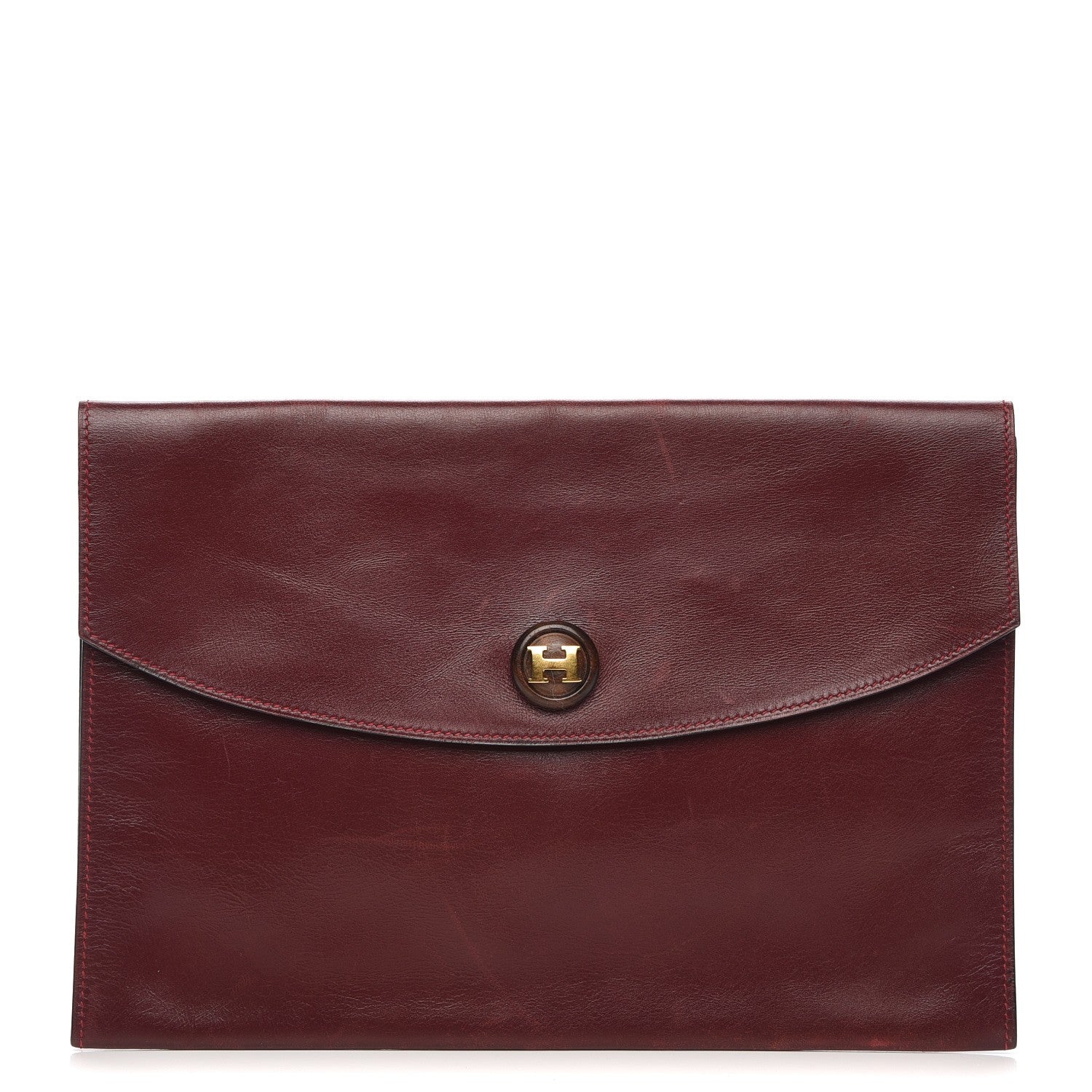 Hermes Box Pochette Rio Clutch Rouge H 1 of 14