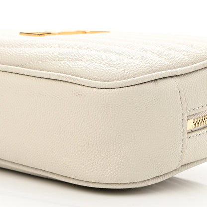 Saint Laurent Grain De Poudre Matelasse Monogram Mini Lou Camera Bag Crema Soft 8 of 9