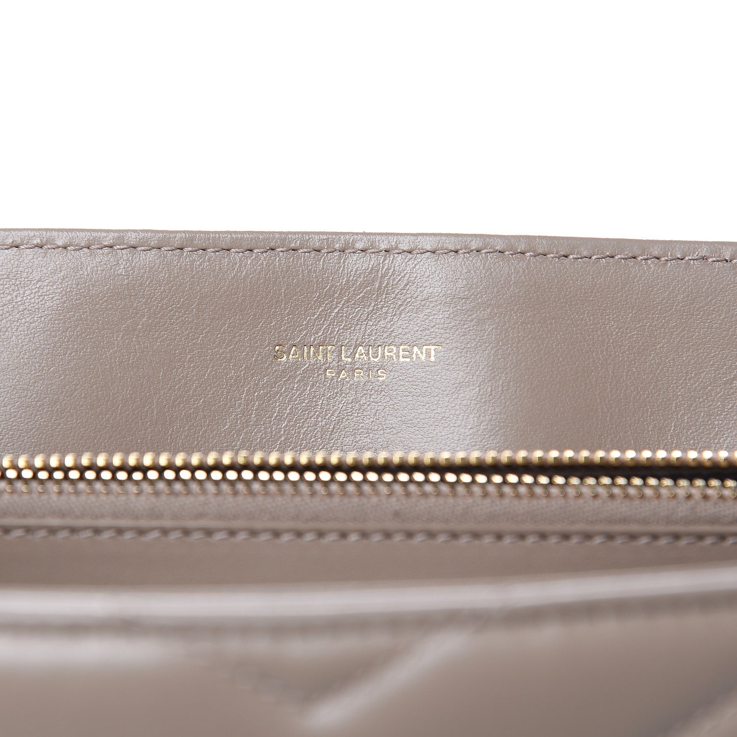 Calfskin Y Quilted Monogram Medium Loulou Chain Satchel Dusty Grey