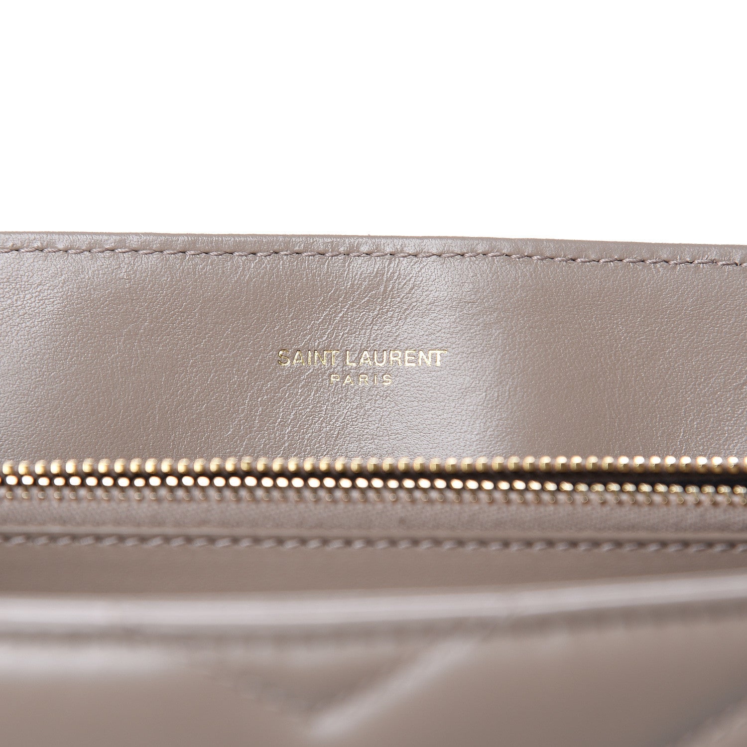 Saint Laurent Calfskin Y Quilted Monogram Medium Loulou Chain Satchel Dusty Grey 7 of 11